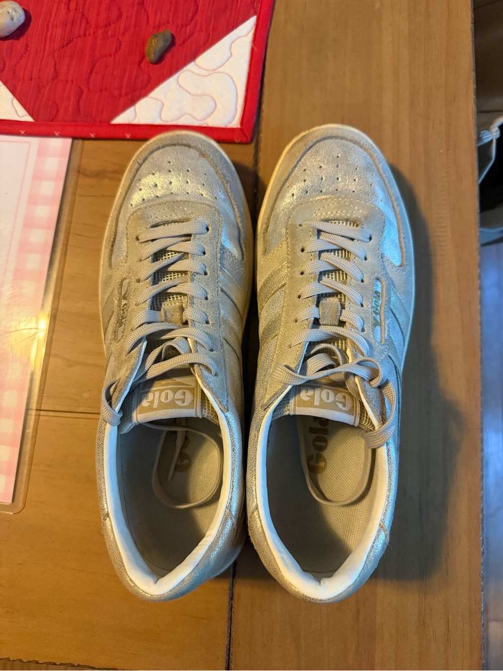 Gola Metallic Lace-Up Sneakers